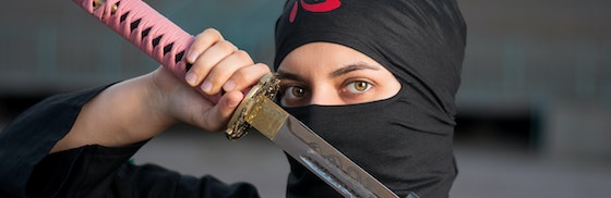 A ninja with a sword